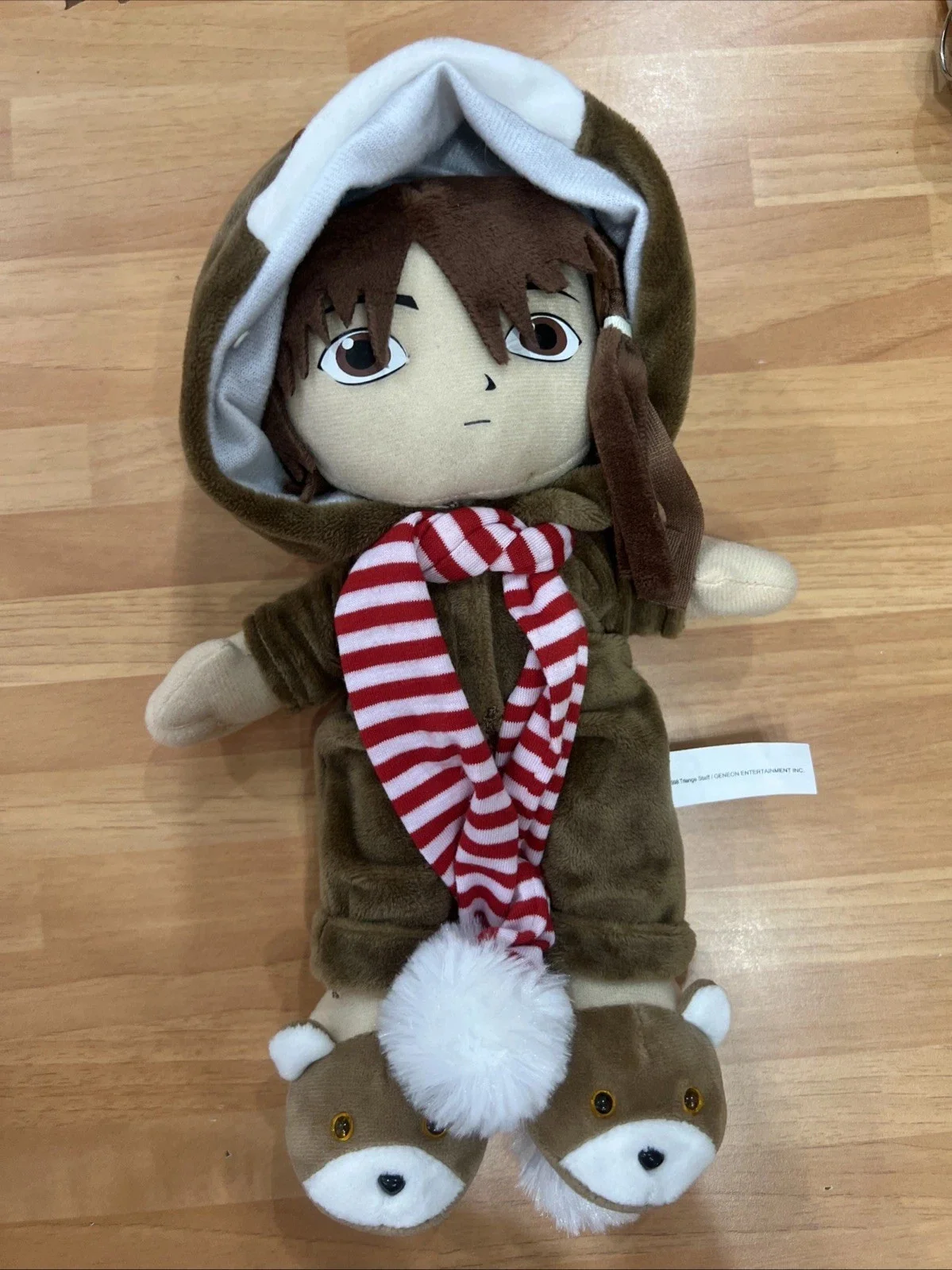 Serial Experiments Lain Iwakura 1998 Geneon Bear Pajama Suit Scarf Anime Plush